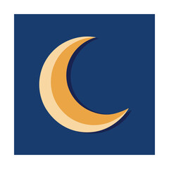 Modern crescent moon simple elegant style