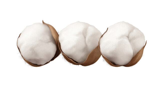 cotton boll on white background