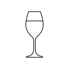 wine glass line icon