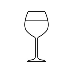 wine glass line icon