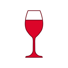 wine glass line icon