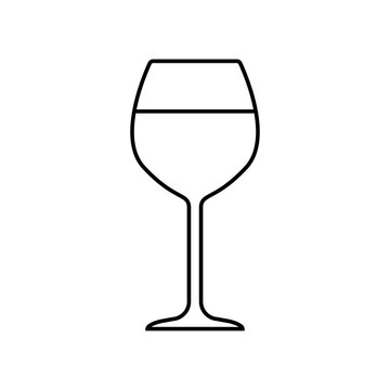 recommend clip art: wine glass line icon