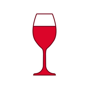 recommend clip art: wine glass line icon