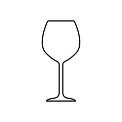wine glass line icon