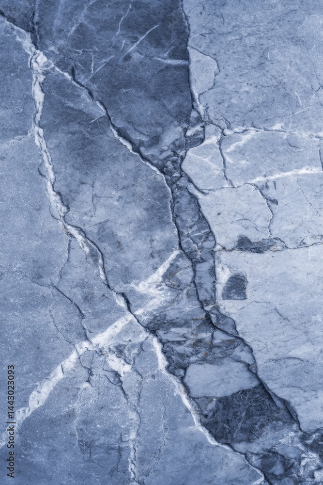 Poster captivating blue marble texture with intricate vein patterns creating a serene and elegant backgroun