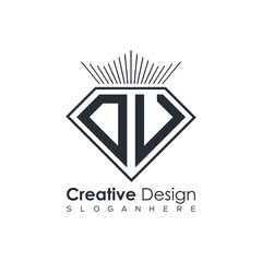 Luxury Initial Letter Monogram in Pentagon Diamond Shape with Royal Crown for Premium Branding & High-End Logo Design
