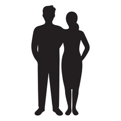 Photographer male and female Vector Black silhouettes. Good use for symbol, logo, web icon, mascot, or any design you want. Easy to use. with white background