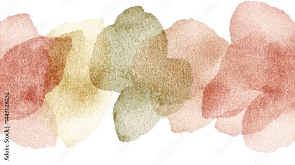 Poster abstract watercolor floral background with soft pastel colors creating a serene and calming visual m