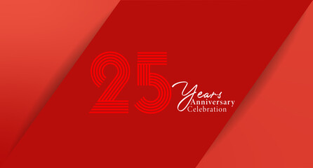 Celebrating 25 years with an elegant red design, perfect for anniversary or milestone events. Simple yet impactful visualization.