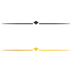 Minimalist black and gold divider lines