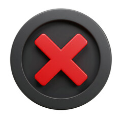Obraz premium Cancel Error Symbol On Transparent Background