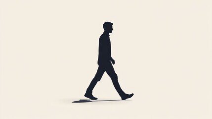 Obraz premium Silhouette of a person walking