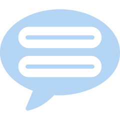 Curved Tail Speech Bubble Flat Icon