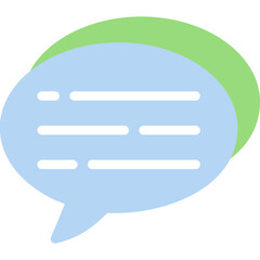 Obraz premium Multi-Tail Speech Bubble Flat Icon