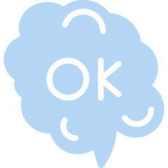 Banner Style Speech Bubble Flat Icon