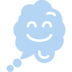 Cartoon Thought Bubble Flat Icon