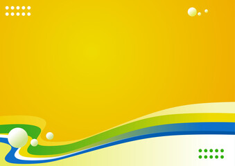 simple blue yellow green wave background