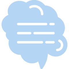 Ribbon Style Speech Bubble Flat Icon