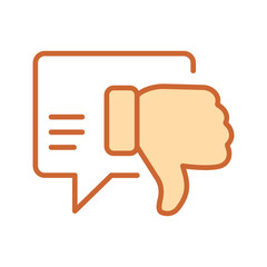 Naklejka premium Negative Feedback Vector Icon