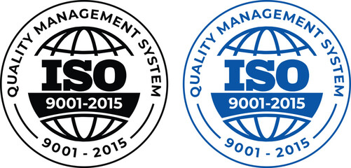 ISO 9001:2015 Certified Symbol Quality Assurance Logo & Certification Vector	
