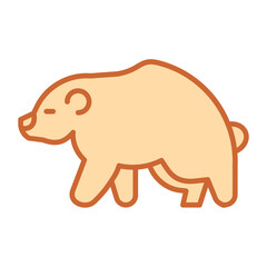 Brown Bear Vector Icon