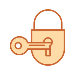 Lock and Key Vector Icon