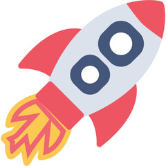 Rocket Launch Flat Icon