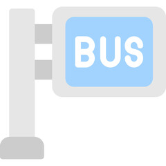 Bus Stop Flat Icon