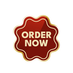 Order now &ndash; retro and vintage elegant black and gold sticker, label &ndash; vector illustration