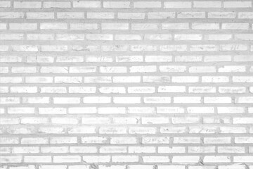white brick wall, masonry pattern of painted stone and concrete
