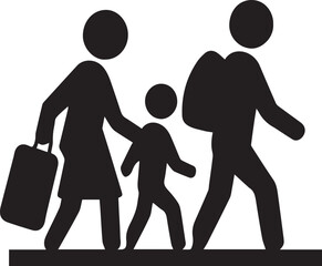 World Refugee Day icon, migration icon