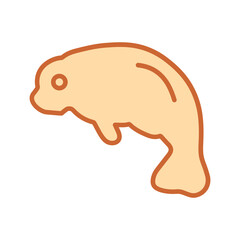 Manatee Vector Icon