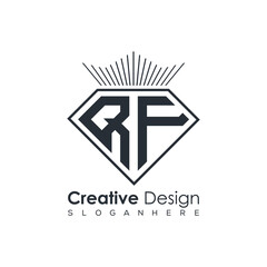 Luxury Initial Letter Monogram in Pentagon Diamond Shape with Royal Crown for Premium Branding & High-End Logo Design
