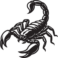 scorpion silhouette isolated on white background