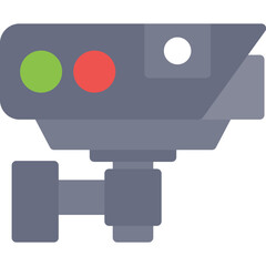 Surveillance Camera Flat Icon