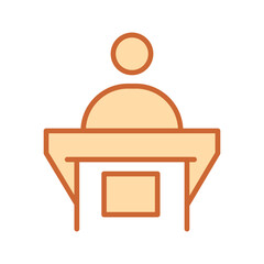 Court Hearing Vector Icon