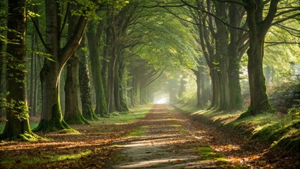 Fototapeta premium Primeval forest, Photo, Natural light.