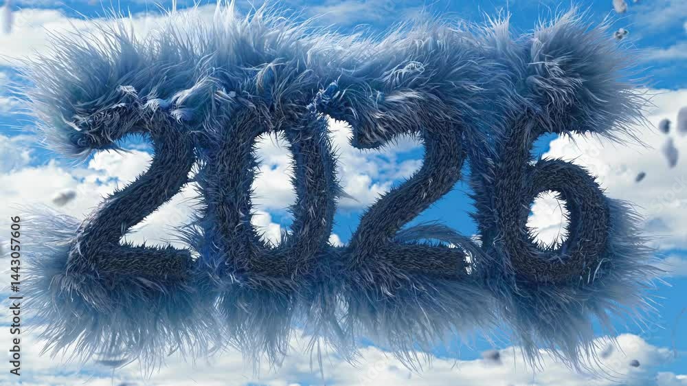 Poster fluffy dark blue 