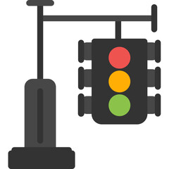 Traffic Light Flat Icon