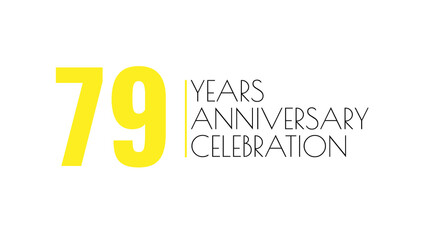 Celebrating 79 years anniversary event marked with bold graphics, perfect for milestone commemorations and festive occasions