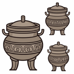 heritage censer illustration from china