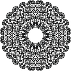 Mindful Mandala Outline for Calm Coloring