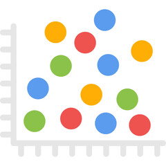 Dot Plot Flat Icon
