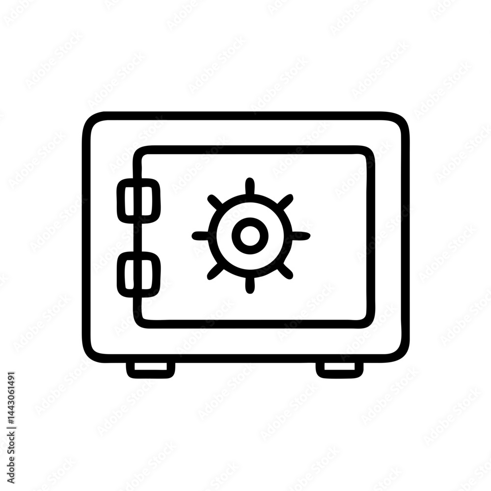 Aufkleber safe vault secure storage on transparent background for web and graphic design