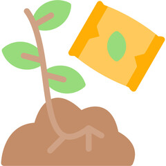 Sowing Seeds Flat Icon