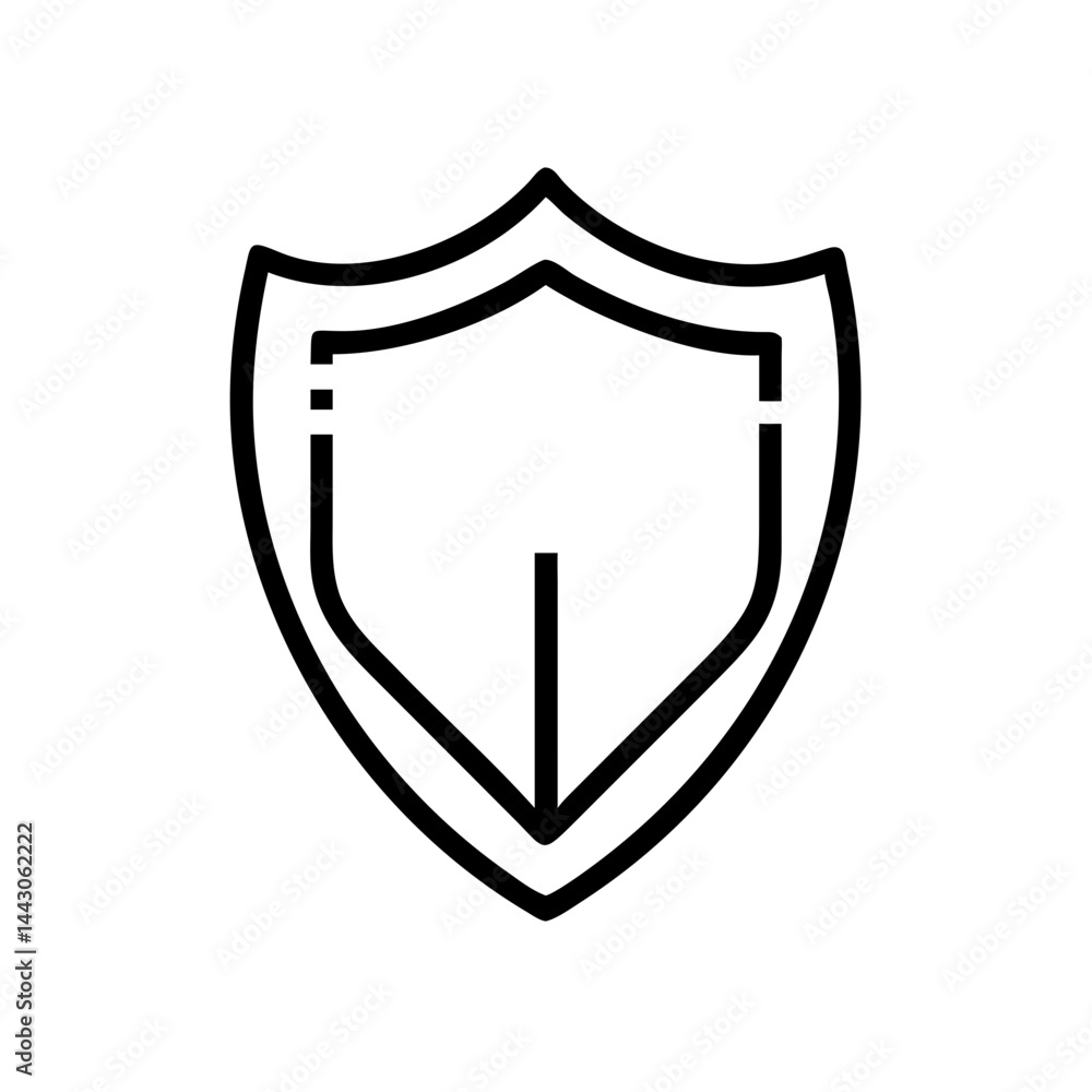 Poster shield defense security protection on transparent background for web and graphic design