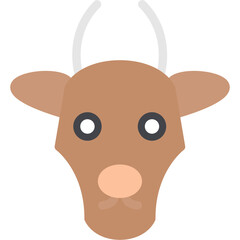 Goat Flat Icon