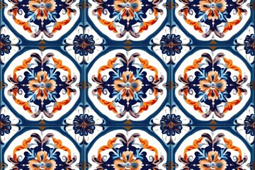 Ornate patterned tile design