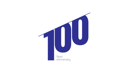 Celebrating 100 Years: A bold anniversary design with strong, blue typography emphasizing a century of achievement.