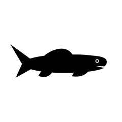 Fish icon on white background. Vector illustration.